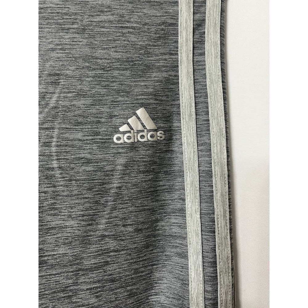 Adidas youth girls size 10/12 Leggings pants 3 Grey stripe Athletic H23 - Picture 3 of 5